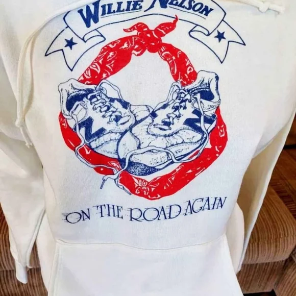 Vintage Holy Grail Willie Nelson New Balance Collab Hoodie  On The Road Again